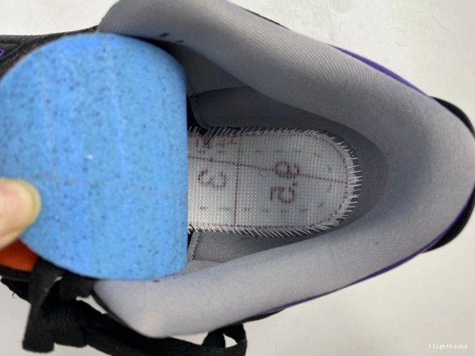Black Retro Jordan 3 050 Court Air CT8532 Purple 1022
